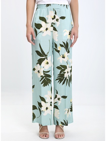 19.70 γυναικείο παντελόνι wide fit βισκόζη με φλοράλ σχέδιο σε προσφορά