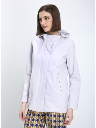 virginia blu γυναικείο μπουφάν regular fit πολυεστερικό με κουκούλα