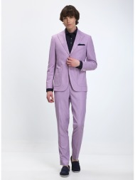 mark up ανδρικό κοστούμι slim fit πολυεστερικό με μικροσχέδιο