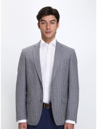 hd x vardas ανδρικό σακάκι regular fit καρό μπλε/μπεζ