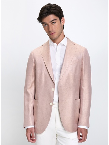 hd x vardas ανδρικό σακάκι regular fit μετάξι μονόπετο ροζ