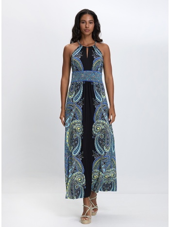 γυναικείο μακρύ φόρεμα με μποέμ μοτίβο regular fit σε σε προσφορά