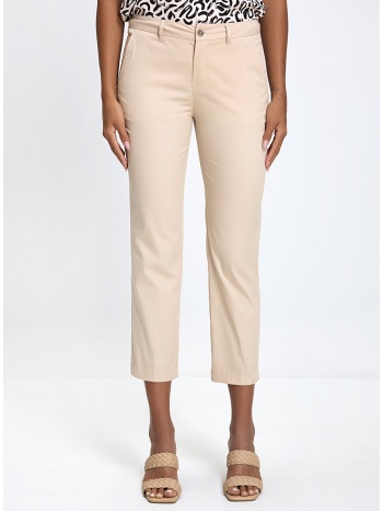 γυναικείο παντελόνι βαμβακερό με πλαϊνές τσέπες regular fit σε προσφορά