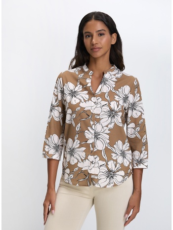 γυναικείο πουκάμισο regular fit βαμβακερό με floral σχέδιο σε προσφορά