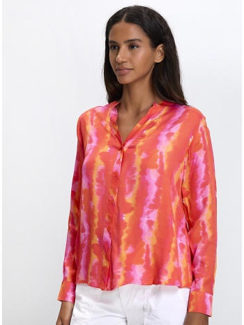 γυναικείο πουκάμισο tie-dye regular fit σε εμπριμέ σε προσφορά