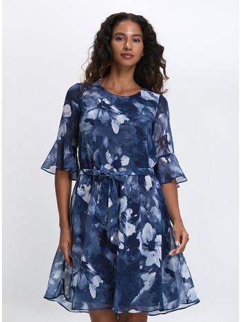 γυναικείο φόρεμα regular fit πολυεστερικό με λουλουδάτο σε προσφορά
