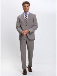 kaiser hoff ανδρικό κοστούμι modern fit σε καρό καφέ