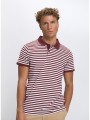 ανδρική polo μπλούζα regular fit ριγέ κοντομάνικη
