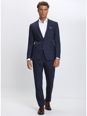 vardas ανδρικό κοστούμι modern fit με μικροσχέδιο σε μπλε σε προσφορά