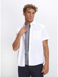 ανδρικό πουκάμισο βαμβακερό με κοντό μανίκι και τσέπη modern fit