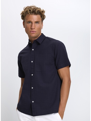 ανδρικό πουκάμισο regular fit βαμβακερό κοντομάνικο με σε προσφορά