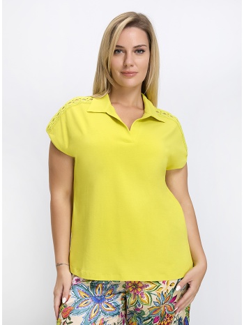 γυναικεία μπλούζα regular fit με κεντητές λεπτομέρειες σε προσφορά