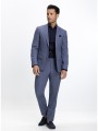 xd x vardas ανδρικό κοστούμι slim fit με μετάξι μπλε