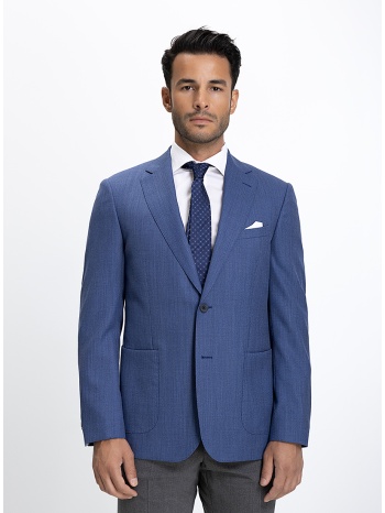 kaiserhoff ανδρικό σακάκι slim fit μπλε ραφ
