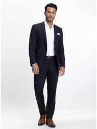 vardas ανδρικό κοστούμι slim fit με γιακά notch από μάλλινο μείγμα μπλε σκούρο