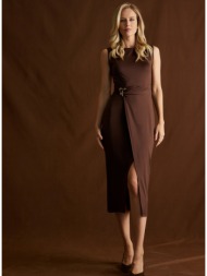 enzzo φόρεμα hera - καφέ