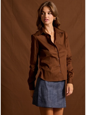 enzzo πουκάμισο magie - καφέ σε προσφορά