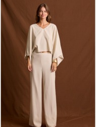 enzzo παντελόνα alenia - βανίλια