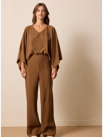 enzzo παντελόνα alenia - καφέ σε προσφορά