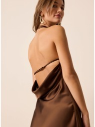 enzzo φόρεμα alina - καφέ