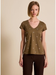 enzzo μπλούζα βow - olive