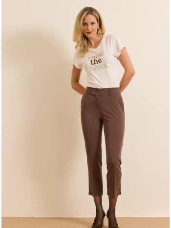 enzzo παντελόνι tiffy - καφέ σε προσφορά