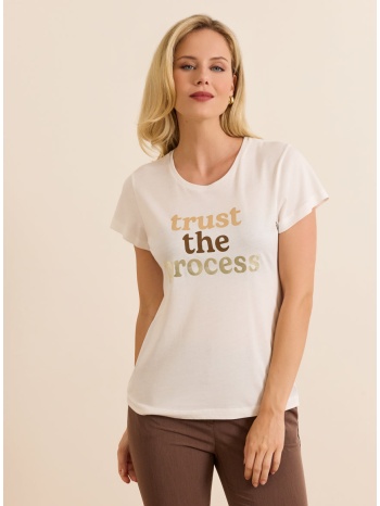 enzzo t-shirt katy - εκρού σε προσφορά