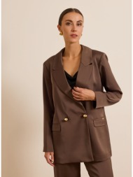 enzzo σακάκι louisa - καφέ