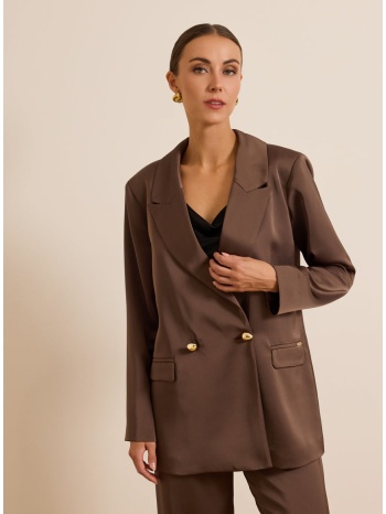 enzzo σακάκι louisa - καφέ σε προσφορά