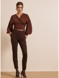 enzzo παντελόνι lindy - espresso