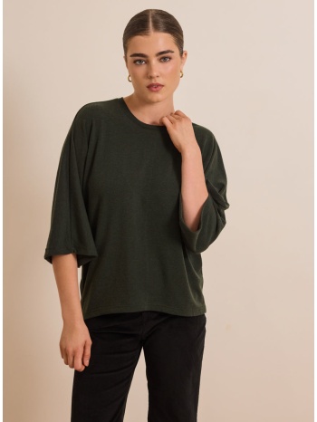 enzzo μπλούζα lana - χακί σε προσφορά