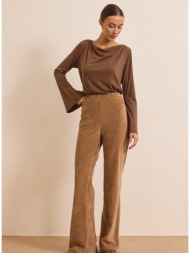 enzzo παντελόνι eva - μπεζ