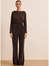 enzzo παντελόνι eva - espresso