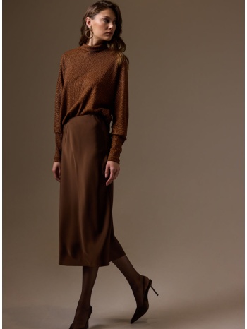 enzzo φούστα marilena - καφέ σε προσφορά