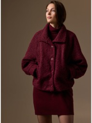 enzzo jacket martha - μπορντό