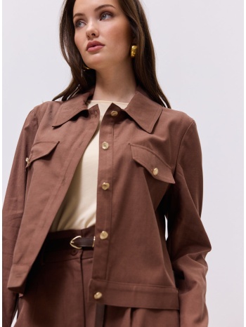 enzzo jacket kory - καφέ