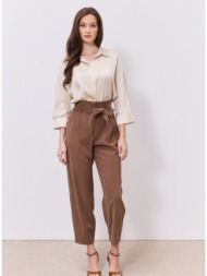 enzzo παντελόνι melany - καφέ