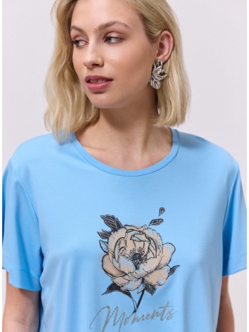 enzzo μπλούζα zabel - σιέλ