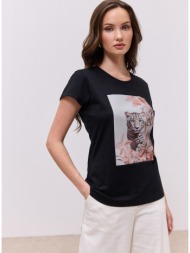 enzzo t-shirt leo - μαύρο