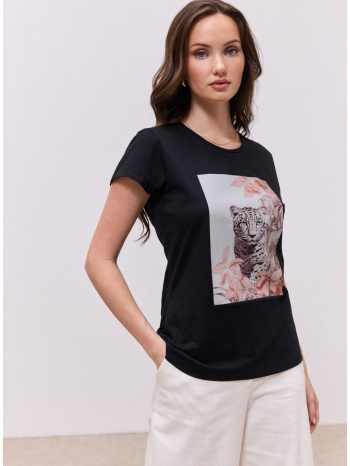 enzzo t-shirt leo - μαύρο