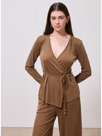 enzzo μπλούζα livia - καφέ