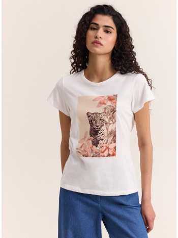 enzzo t-shirt leo - λευκό