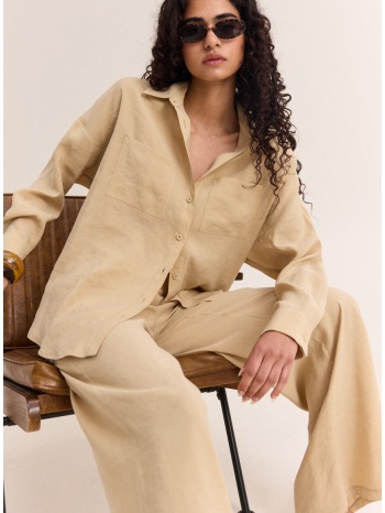 enzzo πουκάμισο stefan - μπεζ