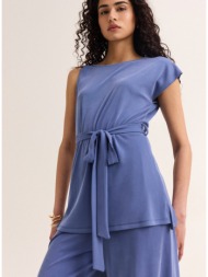 enzzo μπλούζα livian - μπλε ίντιγκο