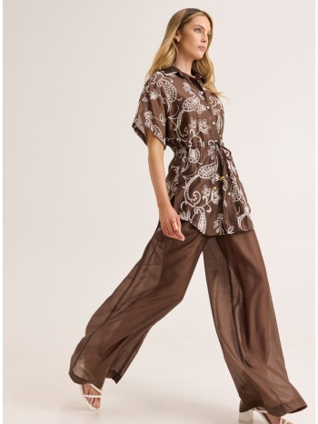 enzzo παντελόνα ronny - καφέ