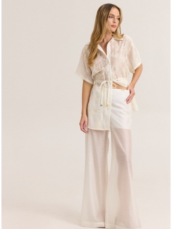 enzzo παντελόνα ronny - εκρού