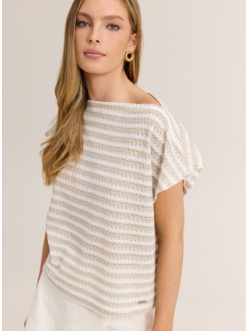 enzzo μπλούζα charlize - μπεζ