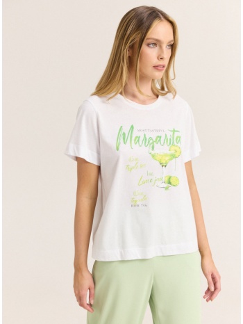 enzzo t-shirt margarita - λευκό