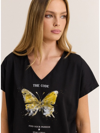 enzzo t-shirt the code - μαύρο