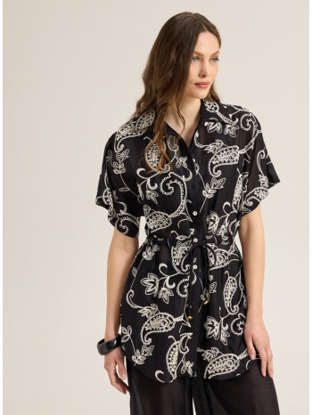 enzzo πουκάμισο ronny - μαύρο